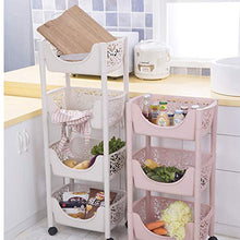 &ripiano di stoccaggio Scaffale di stoccaggio per la cucina Scaffale di stoccaggio per la cucina Multi-strato di verdure e frutta Multi-strato Scaffale di finitura (Color : B, Size : Four layer)