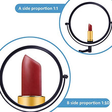 SYue Specchio per Il Trucco a Parete con luci a LED, con Specchio ingranditore 10X Specchio per Il Trucco Rotondo Specchio per Il Bagno Specchio per Il Trucco bifacciale con Rotazione a