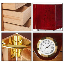 WRJY Cigar Humidor Scatola per sigari Armadio per sigari, umidificatore per sigari in Legno di Cedro Importato Vernice per Pianoforte a 4 Strati di Grande capacità, con umidificatore e
