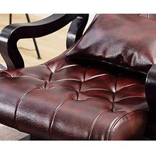 XinQing-Sedia a Dondolo Sedia a Dondolo in Pelle Nordic Wood Solid Legno Pigri Lazy Tempo Libero Divano Sedia reclinabile Giardino Giardino Sedia Sedia, Sedia anziana, Marrone Scuro