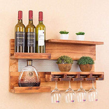 QTWW Portabottiglie da Parete in Legno/mensola Decorativa da Parete, portabottiglie Creativo per Feste di Natale e ristoranti
