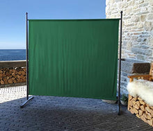 QUICK STAR 2 Pezzi Paravento da Giardino 180 x 178 cm Divisorio in Tessuto Balcone Protezione della Privacy Verde