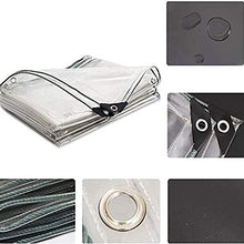 LXHONG Foglio di Tela Cerata da 0,3 Mm con Occhielli，Vetro in PVC Trasparente Impermeabile，Coperture per Mobili da Giardino per Coperture per Piante Piscina 420 GMS, Personalizzabile