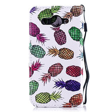Robinsoni Custodia Compatibile con Huawei Y3 2017 Cover Flip Custodia Huawei Y3 2017 Portafoglio Custodia Libro Pelle PU Antiurto Cover Taccuino Cover Libretto Cartone Animato Magnetica Cover Ananas