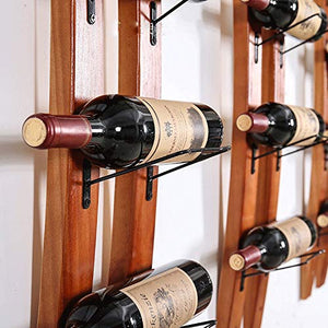 Portabocchiaia con tavolo Wine Rack Contiene 5 bottiglie del vostro vino preferito elegante bagagli for sala da pranzo cucina bar-cantina Cremagliera impilabile ( Color : Wood , Size : 5 Bottles )