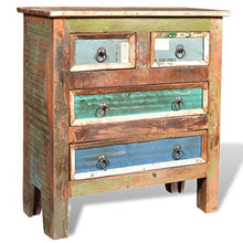 FZYHFA - Armadio con 4 cassetti, in legno massiccio di recupero, 65 x 30 x 70 cm (L x l x A)