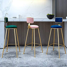 XZGang Sgabello da Bar Color, Panca in Tessuto spugnoso Dorato Superficie del Sedile Cucina Club Hotel Sedia 44 * 44 * 105CM, Sgabello da Bar del Ristorante Camera da Letto Crea Vita Semplice