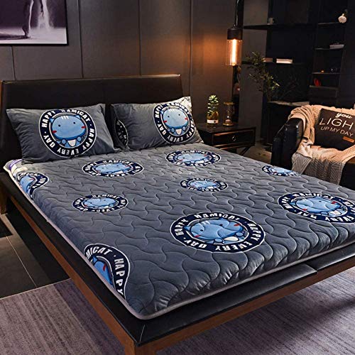 LJYY Tappetino in Peluche Addensato, Materasso Futon Tappetino per Dormire sul Pavimento-A King Size 150x200cm (59x79 Pollici)