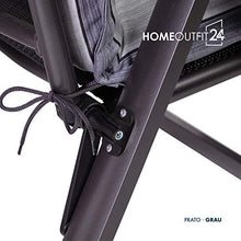 Sun Garden Prato - Fodera per Sedia da Giardino, 1 Pezzo, Cuscino imbottito per Mobili da Giardino con Schienale Alto, 120 x 50 x 7 cm, Grigio