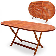 Casaria Tavolo da Giardino in Legno Pieghevole Alabama Certificato FSC 160x85cm Tavoli da Esterno
