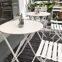 Set da tavolo e sedie da giardino, set da bistrot per patio, impermeabile, in metallo, colore: grigio
