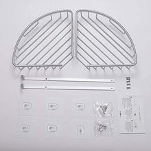 GERUIKE Scaffale da Doccia angolare Senza Foratura Scaffale da Bagno in Alluminio con Scatola portaoggetti con Gancio 2 Pezzi Argento