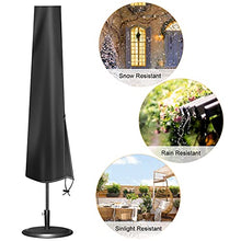 RATEL Copertura per Ombrellone con Asta di Contrazione, con Impermeabile Tessuto 420D Oxford e Cerniera di Qualità, Ombrellone da Giardino Resistente agli Strappi, Anti-UV-Nero (190x30/40/50cm)