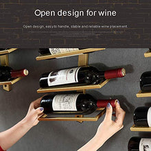 HUIJ Portabottiglie Vino Famiglia Scaffale Portabottiglie sospeso in Ferro battuto Robusto,Naturale,Ecologico e Resistente alla corrosione Adatto a casa/Bar,ECC.（Nero,Bronzo,Oro）