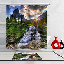 LIYAN Combinazione Bagno. Immagini Chiare E Colori Vivaci Rendono Il Tuo Bagno Pieno di Vita. Accessori da Bagno. Luce del Sole. Foresta. Cascata.