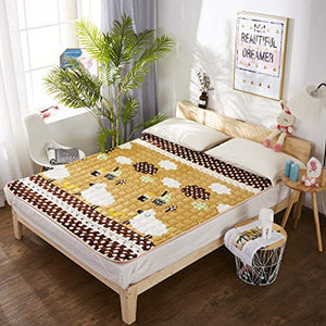 Futon - Coprimaterasso in cotone Tatami, antiscivolo, pieghevole, traspirante, per dormitorio giapponese, 90 x 195 cm