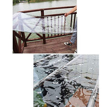 SHIJINHAO Telo Impermeabile Esterno Trasparente Foglio Incatramata con Occhielli, Clear Reinforced Tarp Heavy Duty Ground Cover PVC Sheet Proteggere Il Vostro Roba da Vento E Acqua, 21 Formati