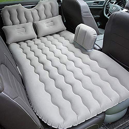 HongLianRiven Lettino da Viaggio Auto Gonfiabile Letto Car Air Cushion Letto Letto Gonfiabile Sedile Posteriore dell'automobile di Sleeping Cuscino Gonfiabile di Viaggio Bed 5-12 (Color : Grey)