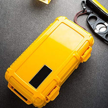 Minmin Portable Cigar Box High Seal Idratante mano Storage Box 10 Sticks 215x115x75mm, Giallo accessori del sigaro (Size : 215x115x75mm)