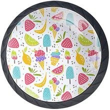 Dessert Dolce Gelato Alla Frutta Pomelli per Porta Set di 4 Pomelli per Mobili Manopole per Cassetti Cucina Armadio Vetro