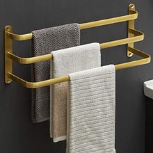 YTXWZ Porta Asciugamani Bagno Adesivo, Portasciugamani da Parete Realizzato in Alluminio, 3-Tiers Porta Salviette Cucina Oro, Impermeabile, anticorrosivo e Resistente alla ruggineGold 50cm/20in