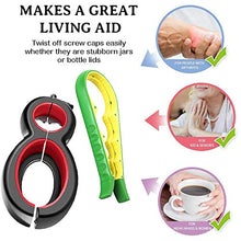 Apribottiglie Multi Barattolo, 6 in 1 Multi Funzione Antiscivolo, Apribottiglie da Cucina, Può Essere Facile da Usare per Mani Deboli, Anziani, Donne, Persone Affette da Artrite