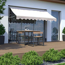 paramondo Tenda da Sole per Balcone Jam, 1,95 x 1,50 m, Telaio Bianco, Tessuto a Tinta Unita, Crema