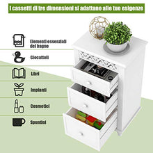 COSTWAY Armadietto da Terra per Bagno, Mobile per Medicine Autoportante, con Armadio e Cassetto (3 Cassetti)