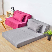 Letto Divano Mattress Pad Portatile Pieghevole Spesso, Location Sedia Sleeper Rimovibile Lavabile, Alto-densità Schiuma Copertura Del Sonno Facile Da Memorizzare-profondo Blu 150x190x15cm(59x75x6inch)
