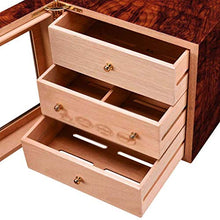 ZLMMY Portable Cigar Humidor Desktop - Cigar Box Valigia con igrometro e umidificatore