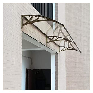 GuoWei Pensilina Tettoia per Porta, Copertura di Protezione Solare Trasparente UV Pioggia Neve, Riparo della Tenda del Portico del Patio del Giardino All'aperto (Color : Chiaro, Size : 80x160cm)