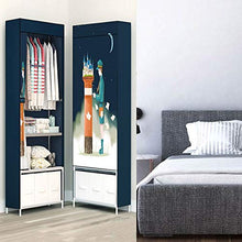 JJZXT Moda Pittura Partable Armadio Rinforzato in Acciaio Inox Holder Stand Moderno e Minimalista Camera da Letto Arredamento Abbigliamento Closet