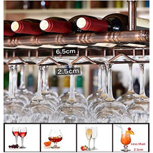 Wine Rack, Wine Rack a soffitto attaccatura del supporto di bottiglia del vino Porta bicchiere vino rosso Upside Holder Giù calice Coppa gancio Mensola for Kitchen decorazione della barra Rack, 60cm (