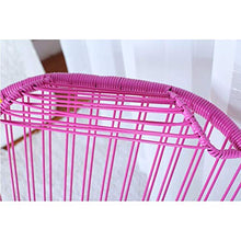 HaoLi Sedia a Dondolo Moon da Esterno per Interni, Sedia da Giardino in polyrattan con Cuscino e Maniglia, sedie a Sdraio per Sdraio per Uso Piscina nel Patio