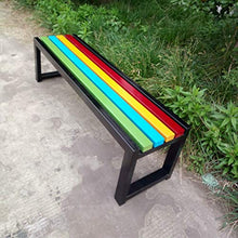 DCCYZ-YJ Sedia for Esterni da Giardino Sedia a 3 posti all'aperto Patio Garden Bench Portico di sede della Sedia con Telaio in Acciaio Costruzione Solida (Size : L100CM*W37CM*H45CM)