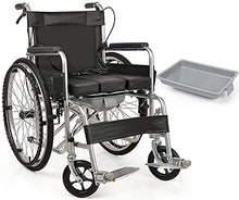 Sedia A Rotelle Pieghevole, Sedia da Trasporto Ultraleggera Ergonomica Comodo Bracciolo di Sollevamento Supporto per Gambe, 130 kg di Carico 45 46 Cm Larghezza Sedile, Nero A