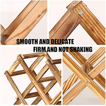 Supporto per portabottiglie in legno pieghevole, organizer per conservare il vino, per esporre vini, bar, birra, cucina domestica (10 bottiglie)