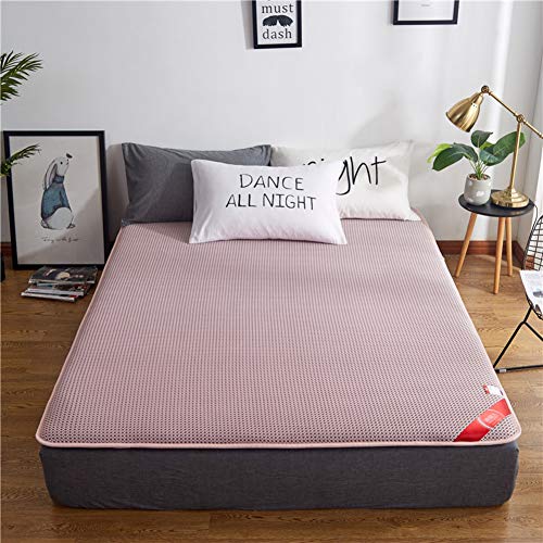 LoveHouse, materasso pieghevole per dormire, super traspirante, materasso futon tradizionale giapponese, tappetino Tatami, colore: rosa, 180 x 200 cm
