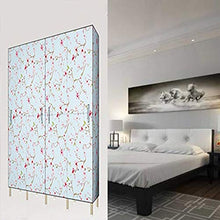 JJZXT Staccabile Armadio Steel Frame Addensare Bold Doppio Pieghevole Completa Hanging Tessuto Semplice Bagagli Economia Cloth Armadio