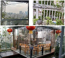 AULLY PARK - Telo protettivo impermeabile trasparente, largo per interni ed esterni, al metro, pieghevole, in PVC, con occhielli, balcone, tenda, protezione solare (dimensioni: 4 x 5 m/13,1 x 16,4 ft)