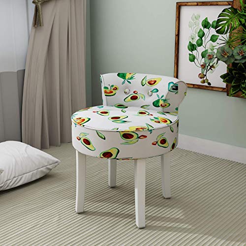 N/Z Attrezzatura Vivente Grigio Schienale Alto Vanity Toeletta Sedia Ergonomia Camera da Letto Tessuto in Velluto Tavolo da Trucco Sgabello per mobili da Camera Gambe in Legno Schienale Alto/Schienal