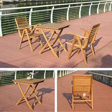 CGBF-Tavolo e Sedie Pieghevoli da Giardino in Teak da Esterno per Patio, Balcone, Bistrot, Terrazza, Mobili in Legno, Impermeabile,B