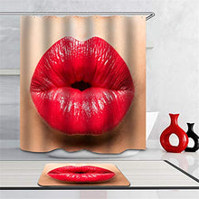 Combinazione Bagno. Immagini Chiare E Colori Vivaci Rendono Il Tuo Bagno Pieno di Vita. Accessori da Bagno. Labbra Rosse.