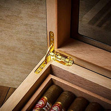 con Cedar Sigaro Accessori Creativo visualizzazione Cedar Cigar Box in Pelle Legni Dipinti Humidor