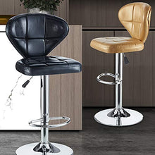 XINGLEI Sgabello da Bar Regolabile in Altezza Sedia Girevole Moderna Airlift Sedia Imbottita con Schienale Medio per Una Seduta ergonomica Elevata Design Raffinato Girevole a 360 ° (Color : Black3)