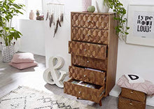 MASSIVMOEBEL24.DE MOSAYK #108 Comò in Legno di Acacia - Laccato/Natur 53x42x128