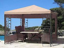 QUICK STAR 2 Pannelli Laterali con finestrella PE 300 / 400x195cm Beige per Gazebo 3x4m