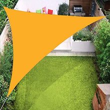 YTQ Vele Parasole Tenda da Sole con Corda Triangolo Sabbia Resistente UV per Uso Commerciale Patio Blocco da Sole Tenda da Sole Tenda da Sole 5 * 5 * 5m(Color:Giallo Scuro)
