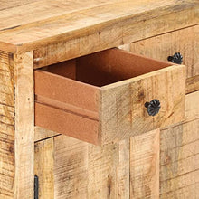 vidaXL Legno Massello di Mango Grezzo Credenza Madia Mobile Basso Armadio Armadietto Mobili Arredo Arredamento Cassapanca Portaoggetti 59x35x75 cm