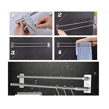 XIAJIA-Doppio Bagno Adesivo Porta Salviette Acciaio Inox Autoadesivo Portasciugamani 40cm(Spazzolato finitura)+Gancio Adesivo（2 Pezzo）